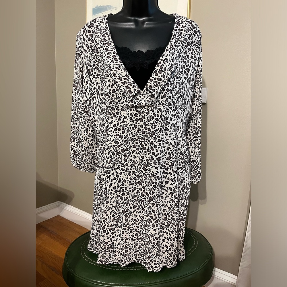 Animal print tunic top.